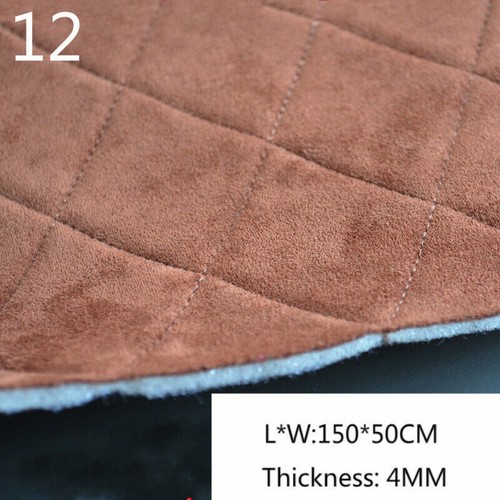 Thick Faux Suede Fabric Foam Backing Quilted Car Roof Upholstery Material Crafts - Picture 32 of 32