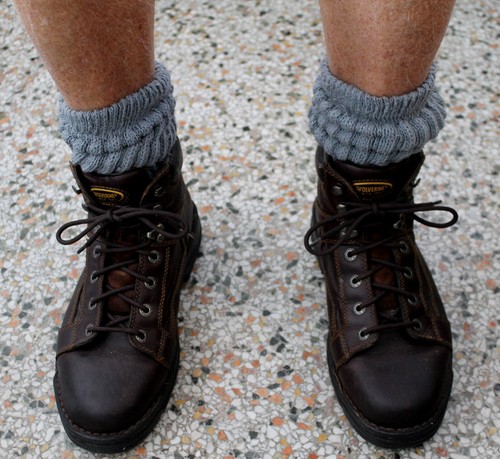 3 Men's Gray Slouch Socks Boots Work Play 7-10 WALK RUN HIKE warm work out - Picture 5 of 5