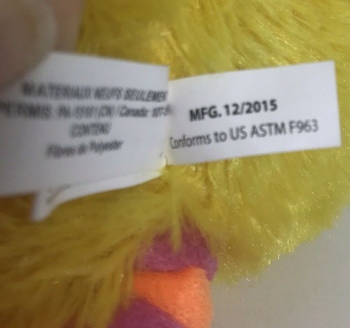 Peluche Sesame Street Big Bird grande animal grande 14 pulgadas lazo para colgar 2015 - Imagen 9 de 11