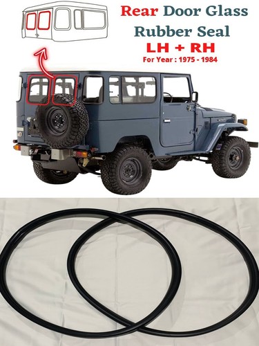 Toyota FJ40 BJ40 Land Cruiser 1975-1984 Rear Door Glass Rubber Seal Pair - 第 4/5 張圖片