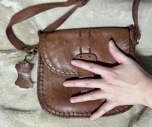 Oriano Leather Brown Crossbody Handbag - Picture 3 of 18