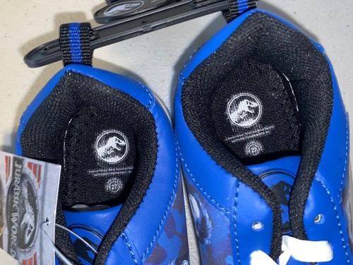 Jurassic World boys sneakers Shoes size 10 velociraptor hey blue you miss me - Picture 3 of 8