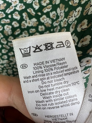 Hobbs Annette Midirock Gr UK 12 grün Blumen Ditsy Print fließend ausgestellt - Bild 7 von 10