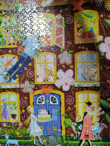 Rompecabezas Ceaco Wit & Whimsy Knightingale House/Cae Scene 550 piezas 100 % completo - Imagen 3 de 3