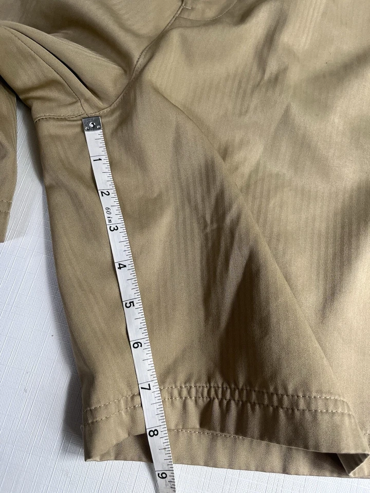 Pantalones cortos de golf deportivos FILA para hombre talla 36 caqui frente plano chinos Foto 4 de 4