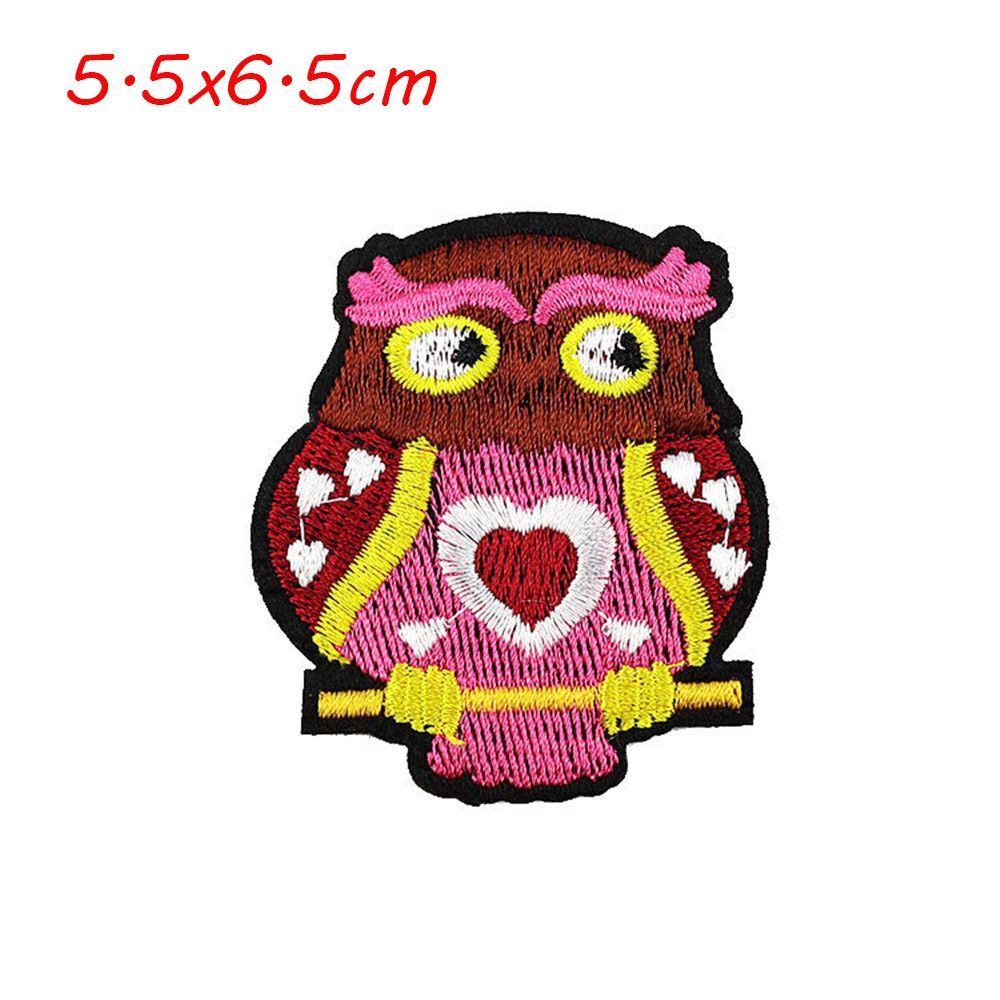 DIY Craft Badge Sticker Route Iron-on Fabric Owl Patches Apparel Applique - Picture 5 of 12
