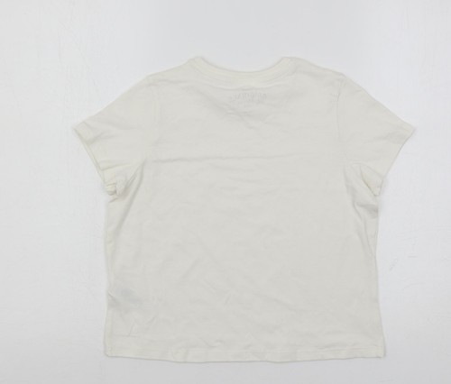 Marks and Spencer Girls White Cotton blend T-Shirt Size 10-11 Years Pu - Picture 2 of 10