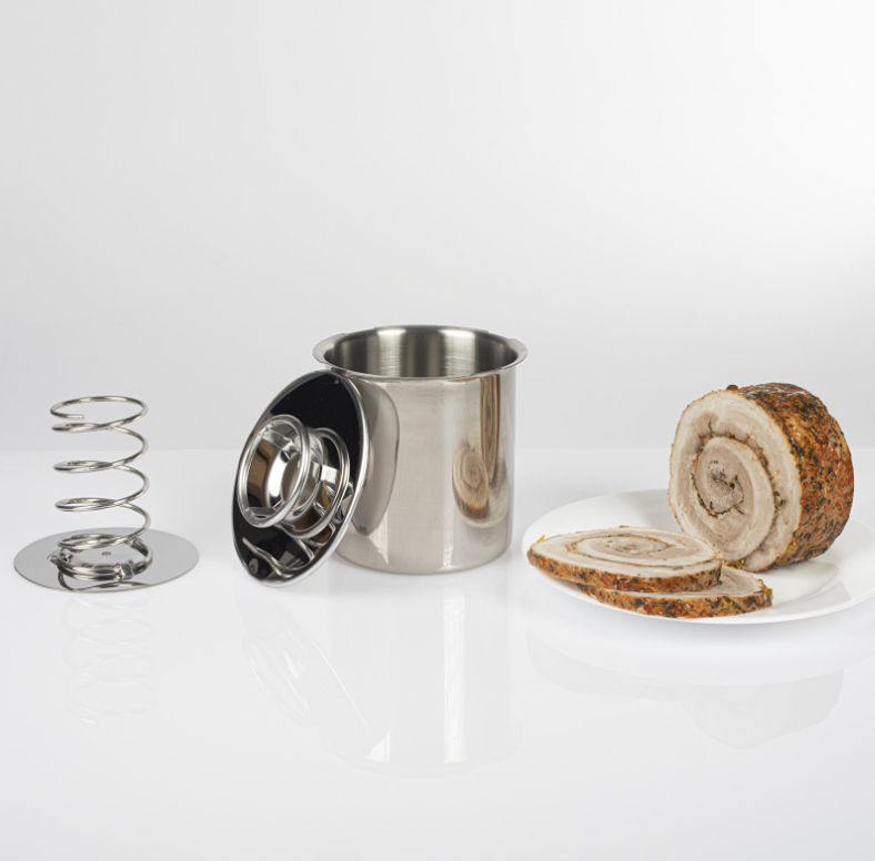 Schinkenkocher Von KLAUSBERG - Edelstahl-Topf Für Bis Zu 1,5 Kg Fleisch