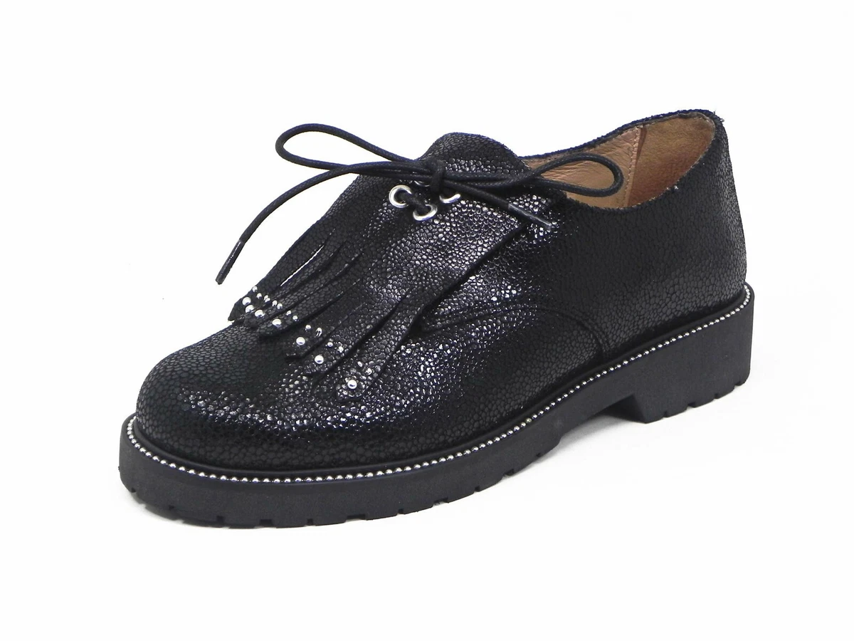Mercante di fiori 126 Scarpa Donna bassa francesina in pelle con