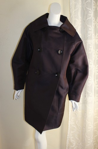 Kaufmanfranco Gr. M exquisit lila poliert irisierend Kleid Mantel Trenchjacke - Bild 12 von 12