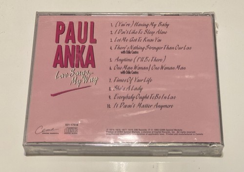 PAUL ANKA LOVE SONGS...MY WAY S41-17510 Canada Cd r1s9 963 - Picture 2 of 2