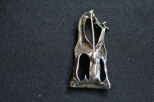 Vintage Sterling Silver Giraffe Brooch Pin - Picture 7 of 8