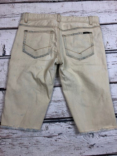 VANS Womens / Juniors Size 11 Bleached Denim Cutoff Bermuda Shorts - Picture 2 of 6