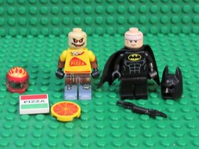 Lot 2 Lego Batman Minifigures Scarecrow Pizza Delivery 70910 DC Super Heroes SC4