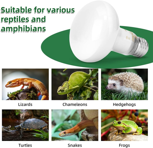 100W Reptile Heat Lamp Bulbs-UVA Basking Light for Lizards, Turtles, Snakes 2Pk - Picture 7 of 8
