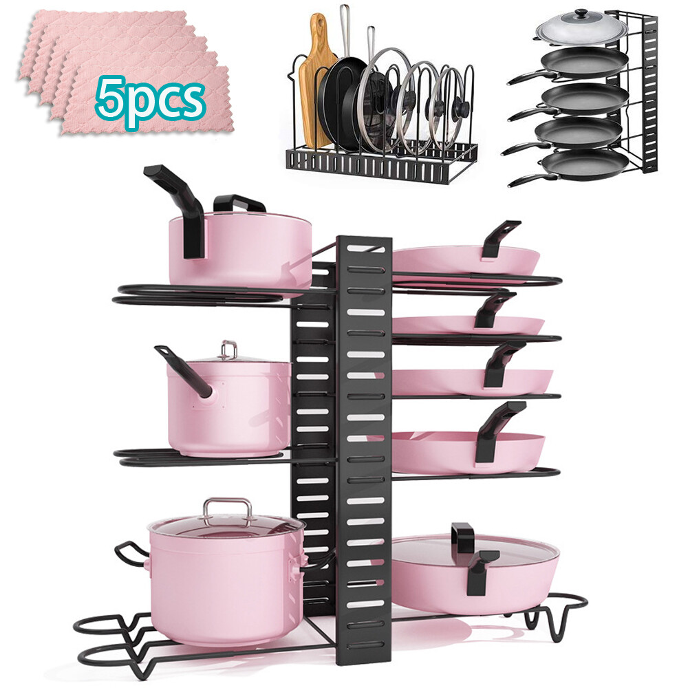 Pfannenhalter für Küche Topfdeckelhalter Pan Organizer Pfannenabdeckung Regal DE