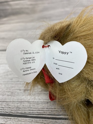 YAPPY the Yorkie Beanie Babies TY 1997 Retired Kids Plush Realistic Toy Dog - Picture 10 of 12