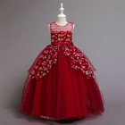 Kids Girls Christmas Party Long Dress Evening Prom Girls Formal Princess Gown