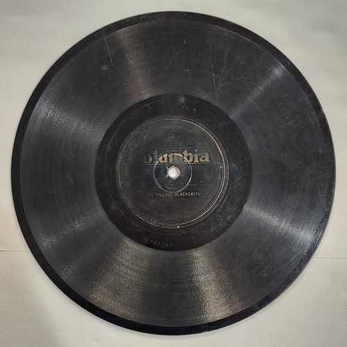 10" 78 gramophone record sleeve COLUMBIA the village blacksmith