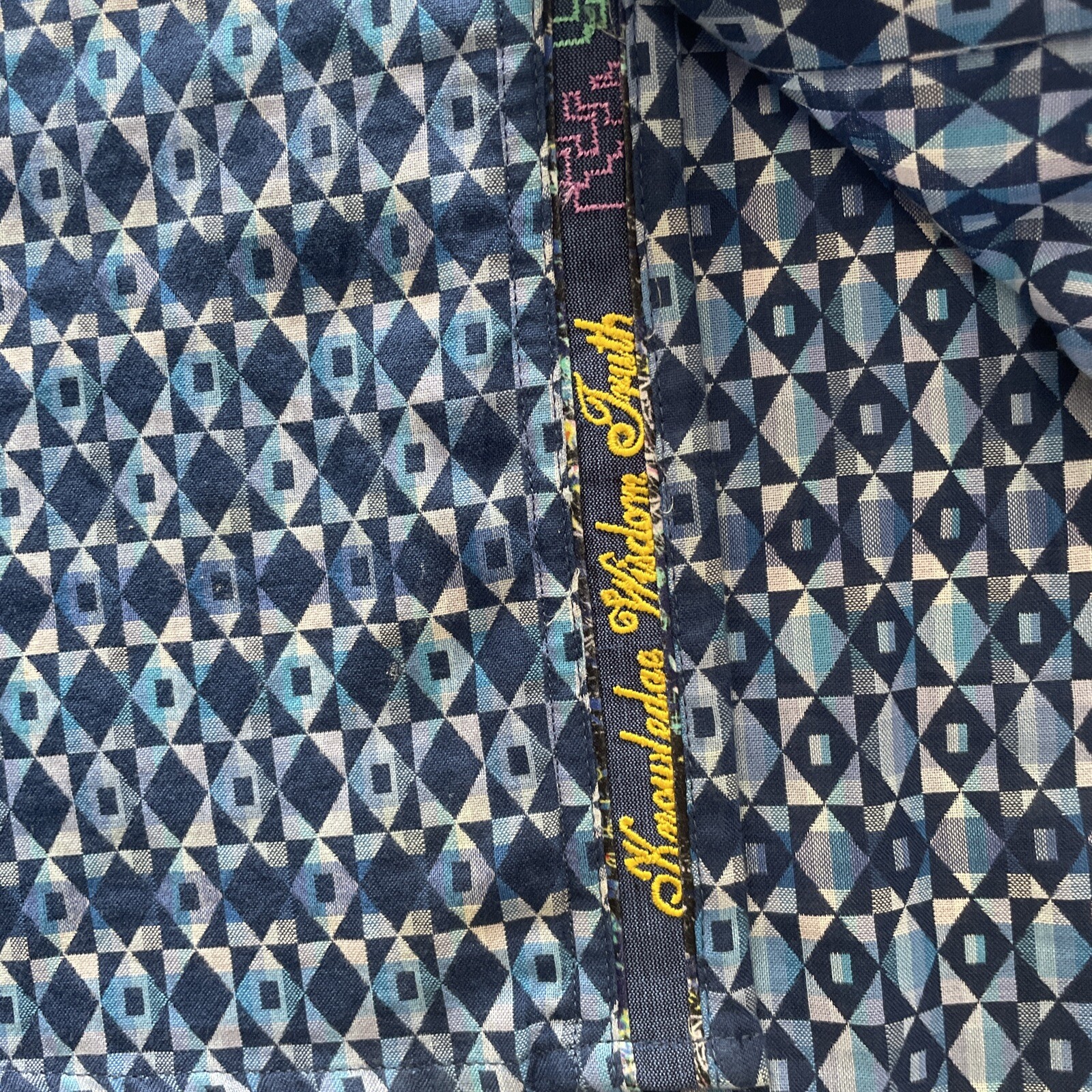 Robert Graham Geometric Argyle Print Button Shirt… - image 5