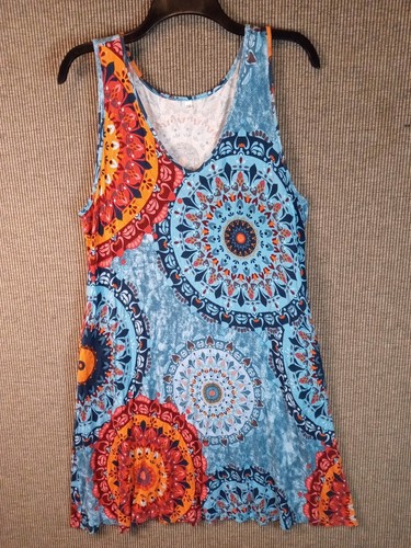 BISHUIGE Women's Summer Casual V Neck T Shirt Dress Beach Cover up Womens Size L