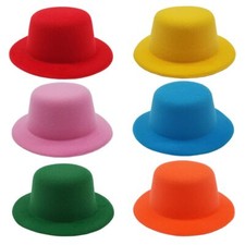6 Colors Mini Formal Hats Miniature Hats Hat for DIY Crafts Hair Accessories ...