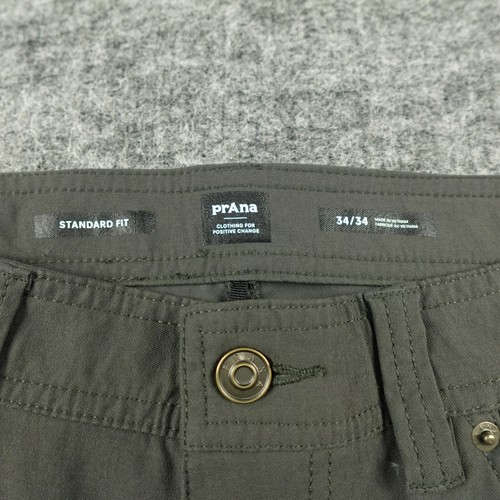 Prana Brion Pants II Mens 34X34 Gray Standard Fit Stretch Hiking Outdoors- - Picture 3 of 13