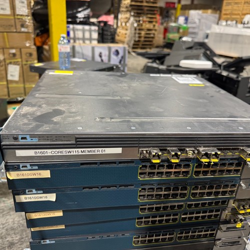 Cisco WS-C3750X-12S-S Catalyst Switch | 12-Port Gigabit SFP | Tested | Used - Picture 2 of 5