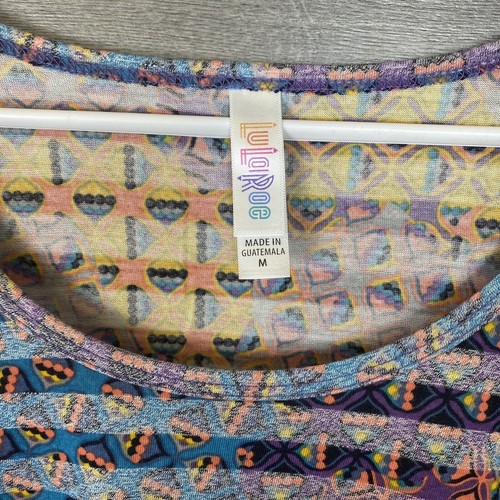 Lularoe klassisches T-Shirt Damen Größe M Colorblock Rautenmuster - Bild 2 von 7