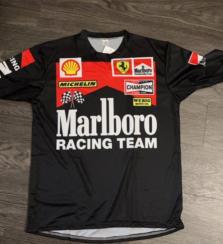 FERRARI MARLBORO JERSEY FORMULA 1 RACING TEAM SIZE (XL) MEN FERRARI MARLBORO JERSEY FORMULA 1 RACING TEAM SIZE (XL) MEN