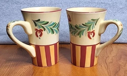GAIL PITTMAN SIENA LATTE MUGS LOT OF 2