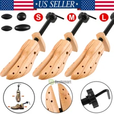 2-way Wooden Shoe Stretcher Expander Men Women Size US 4-13, w/ Thick Steel Tube
