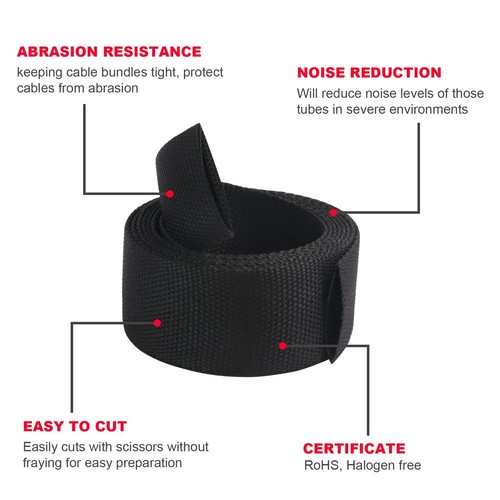 Heat Shrinkable Braided Sleeving 21 Ratio Abrasion Protection Flexibility Wirin - Picture 6 of 8
