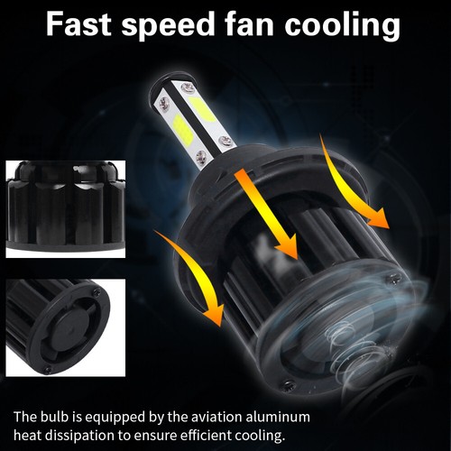 2X Kit de bombillas LED súper brillantes para faros H13 9008 420000LM blanco haz alto-bajo 6000K - Imagen 6 de 12