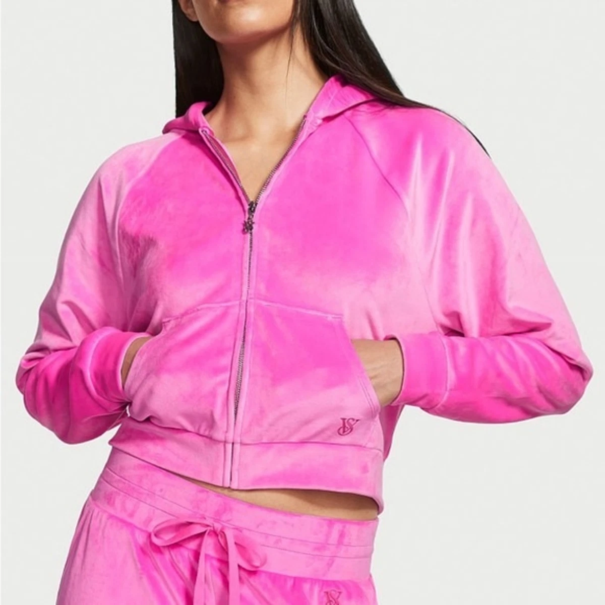 Velour zip cheap up jacket