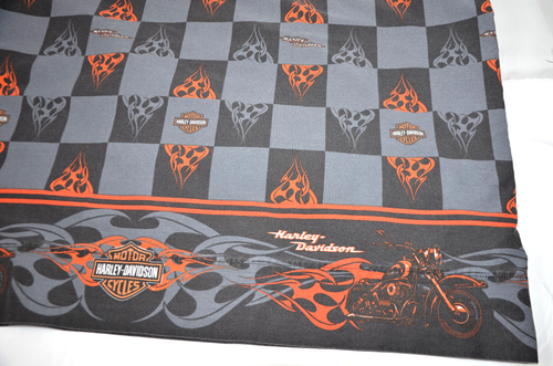 Harley Davidson Motorcycle Queen Sheet Set Flame Softail Flat Fitted Pillowcase - Picture 6 of 9