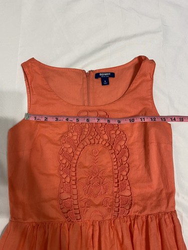 Old Navy Spring/Summer Layered Dress - Paisley Style- Orange - Sundress- Size 6 - Picture 8 of 11