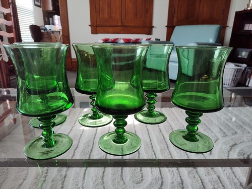 Vintage Set 6 RICHMOND BLAU Kolonie WASSER/WEINBECHER Stamm 6 5/8"