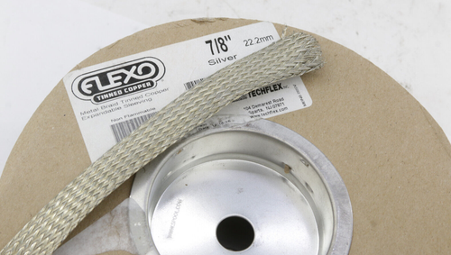 ~41' Techflex Flexo 7/8" Silver Tinned Copper Metal Braid Sleeving 40+ Feet NEW - Picture 1 of 3