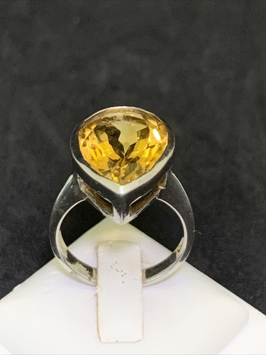 Natural Citrine Sterling silver 925 Modern Ring - Picture 3 of 9