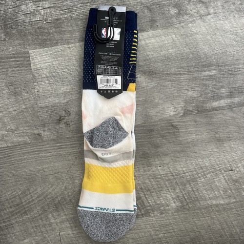 STANCE INFIKNIT CREW SOCKS INDIANA PACERS SHORTCUT 2 UNISEX Men's Size LARGE NWT - Picture 6 of 11
