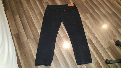 Vaqueros Levis 501 para hombre, talla 42x32 (talla real 40x30) color negro botón mosca. - Imagen 8 de 15