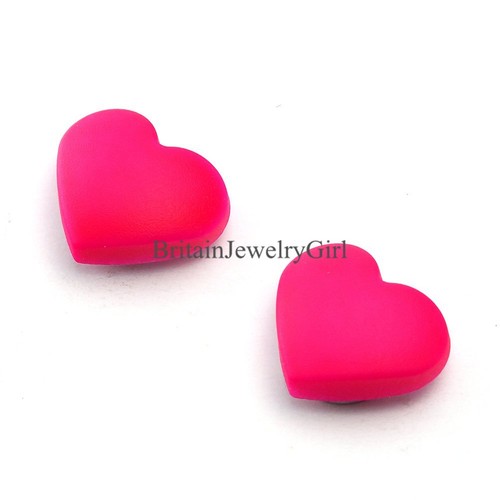 2pcs Men Women Fluorescent Heart Shape Magnetic Ear Stud Earrings Non-Piercing - Picture 4 of 22