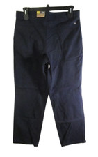 NWT Dockers Husky Boys Classic Fit Flat Front Khaki Pants 34 Navy MSRP 42