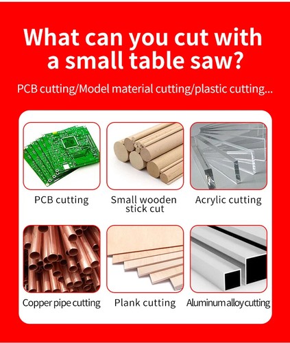 Mini Table Saw Electric Small Bench Saws Desktop Saw Household PCB Model Cutting - Bild 13 von 25