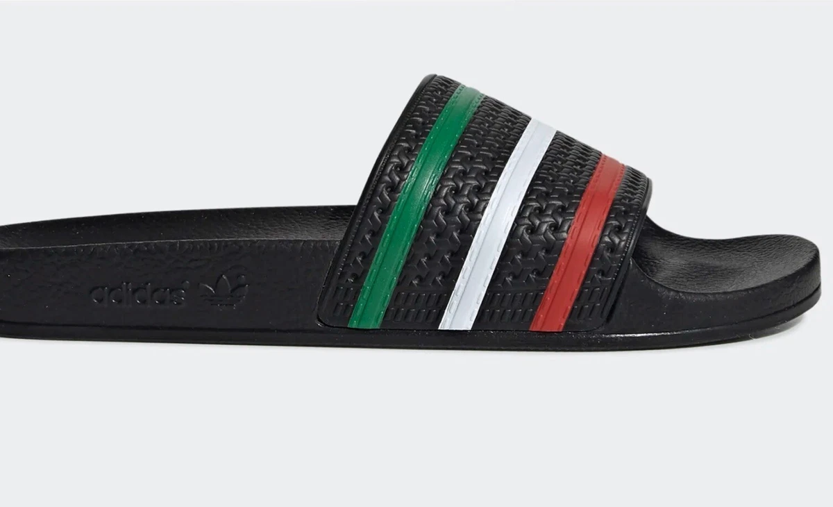 Adidas Adilette black Italy sliders BNWT Uk size 4 eBay