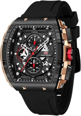 Relojes de diseño para hombre Reloj de pulsera con esfera rectangular único