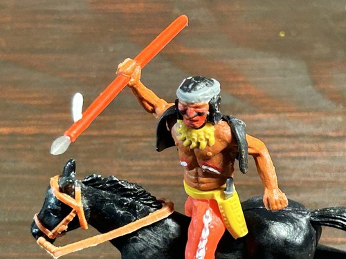 Timpo Apache Indian Warrior Mounted - Conversion - Wild West - 1970s - Picture 2 of 3