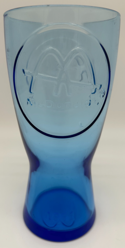McDonald's Promo 2 Coke Contoured Glass Lot~USED~Clear 1992~Blue 1961~Glasses - Picture 7 of 19
