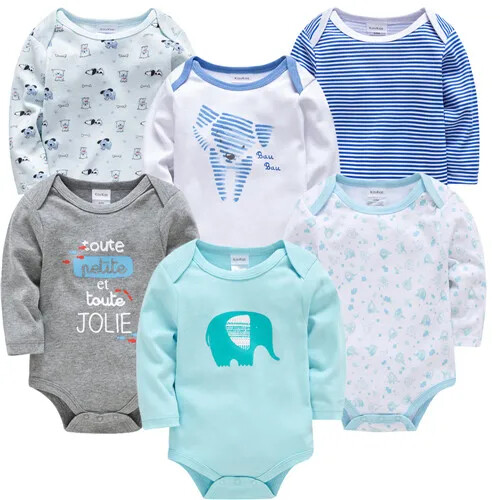 Neu Baby Jungen Mädchen Body 6-teilig 3-teilig 100 % Baumwolle Baby 0-12 Monate Kleidung - Bild 23 von 32